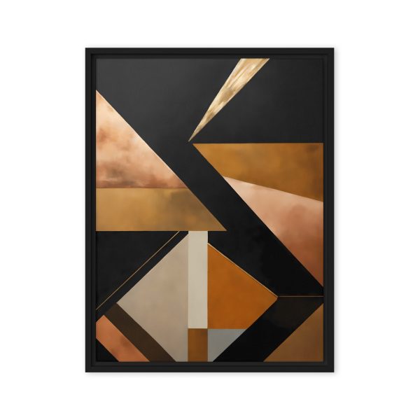 Golden Geometry Abstract Canvas Print - Image 7