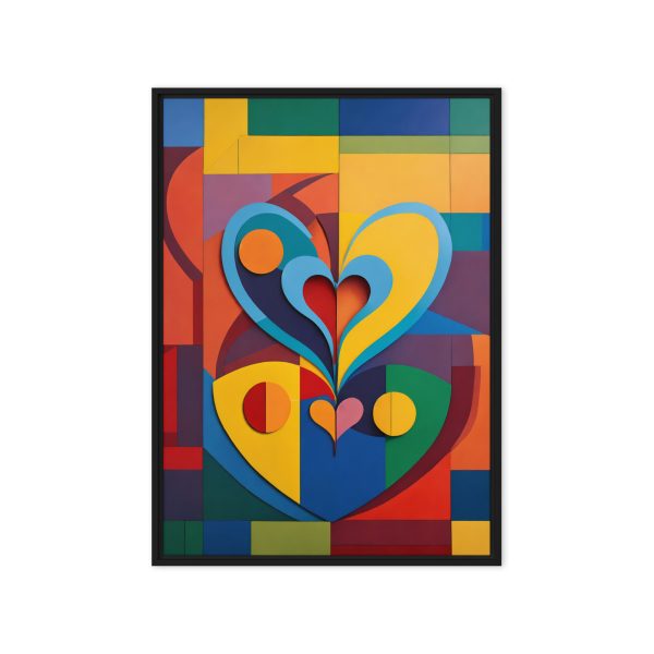 Vibrant Heart Abstract Wall Art – Bold Geometric Design - Image 8