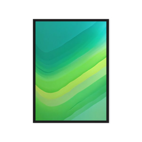 Emerald Waves Abstract Canvas Print - Image 8