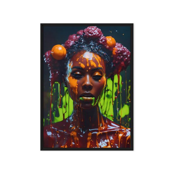 Bold Neon Drip Art – Striking Afrocentric Portrait - Image 8