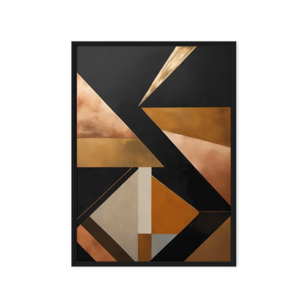 Golden Geometry Abstract Canvas Print - Image 8