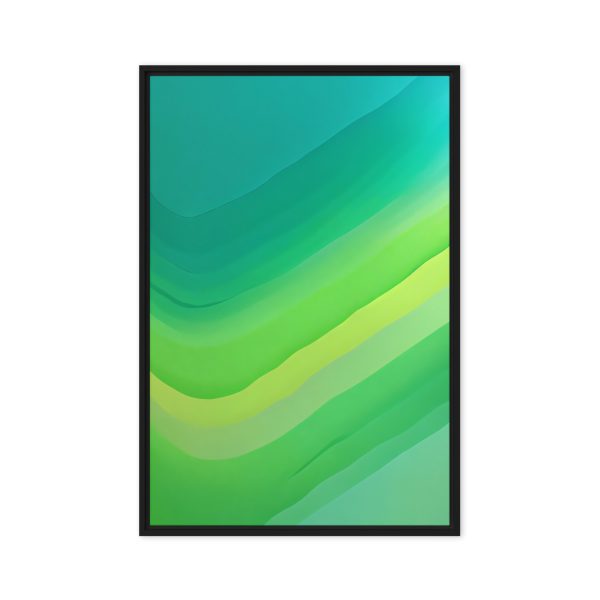 Emerald Waves Abstract Canvas Print - Image 9