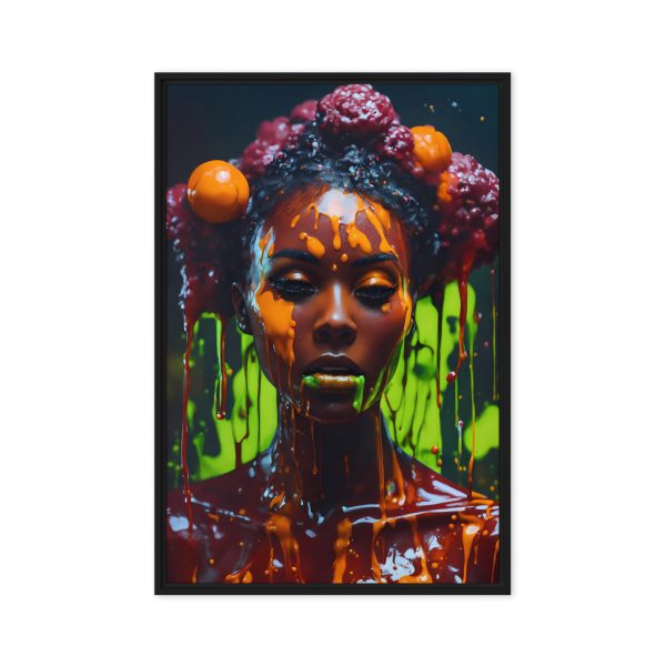 Bold Neon Drip Art – Striking Afrocentric Portrait - Image 9