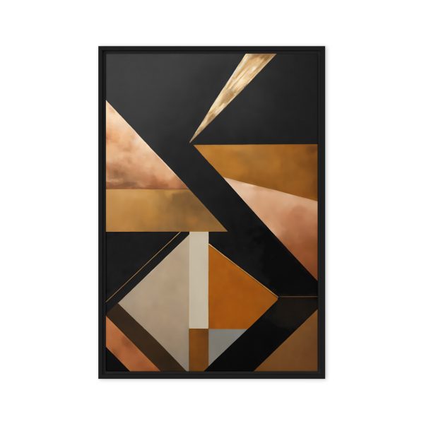 Golden Geometry Abstract Canvas Print - Image 9