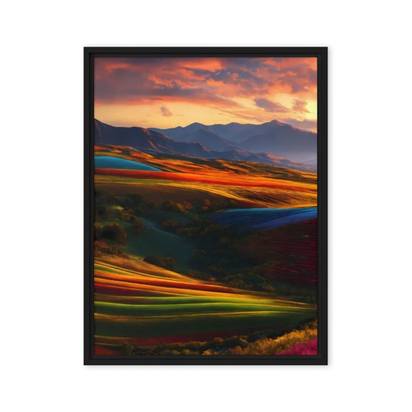 Chromatic Horizon: Sunset Over Rolling Hills - Image 10