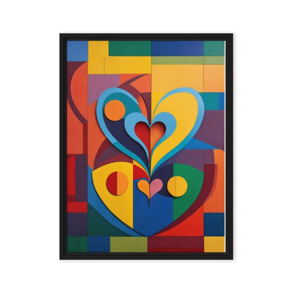 Vibrant Heart Abstract Wall Art – Bold Geometric Design - Image 10