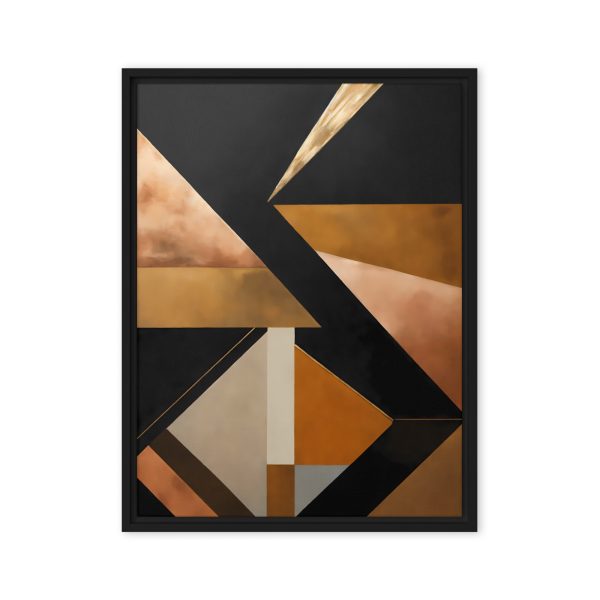 Golden Geometry Abstract Canvas Print - Image 10