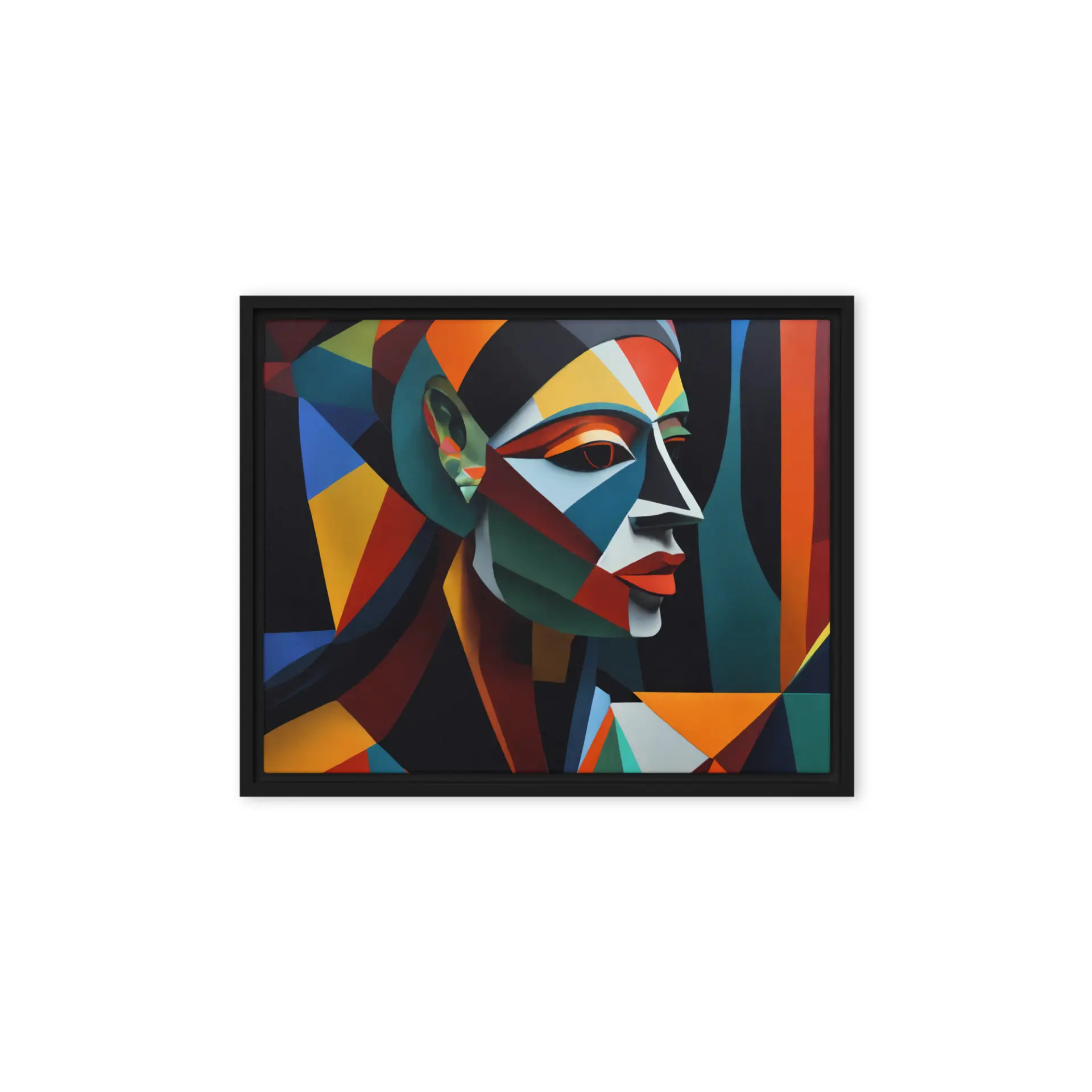 Geometric Woman in Vibrant Colors
