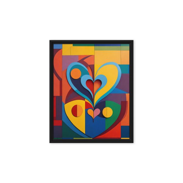 Vibrant Heart Abstract Wall Art – Bold Geometric Design - Image 2