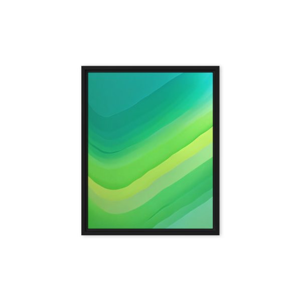 Emerald Waves Abstract Canvas Print - Image 2