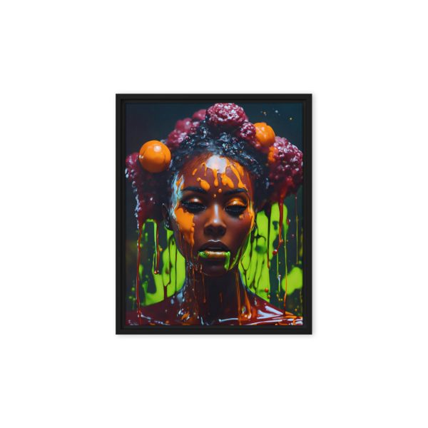 Bold Neon Drip Art – Striking Afrocentric Portrait - Image 2