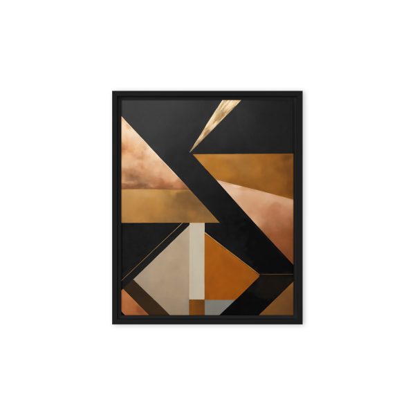 Golden Geometry Abstract Canvas Print - Image 2