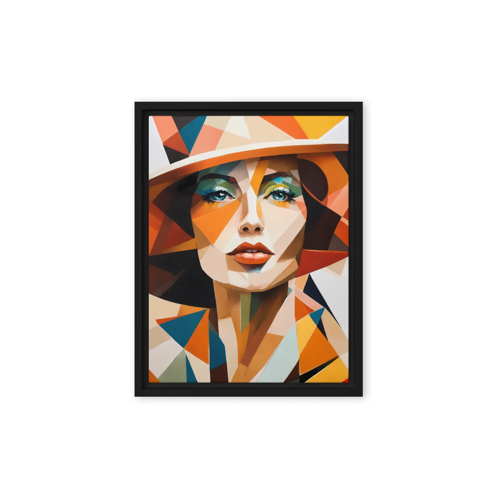 Prism of Elegance: Modern Geometric Portrait - Image 3