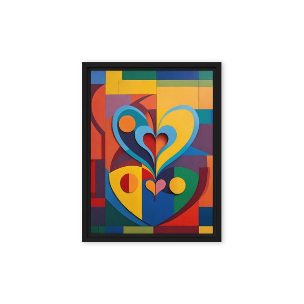 Vibrant Heart Abstract Wall Art – Bold Geometric Design - Image 3