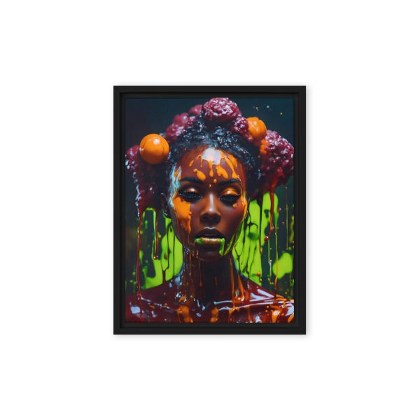 Bold Neon Drip Art – Striking Afrocentric Portrait - Image 3