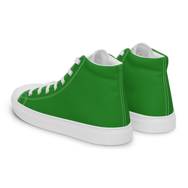 Stylish Forest Green & gray Men’s high top canvas shoes - Image 4