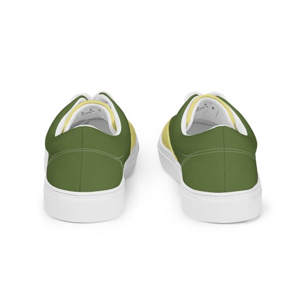 Urban Olive and Khaki Men’s lace-up canvas shoes - Image 3