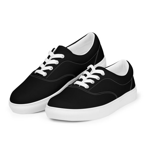 Chic Black and Gold Men’s lace-up canvas shoes - Image 5