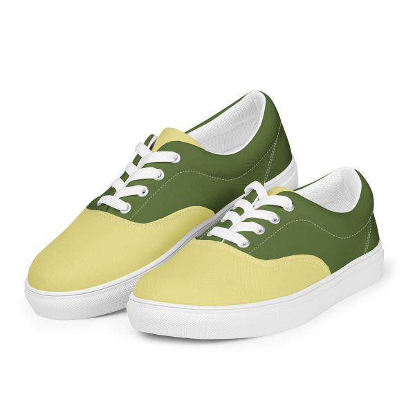 Urban Olive and Khaki Men’s lace-up canvas shoes - Image 5