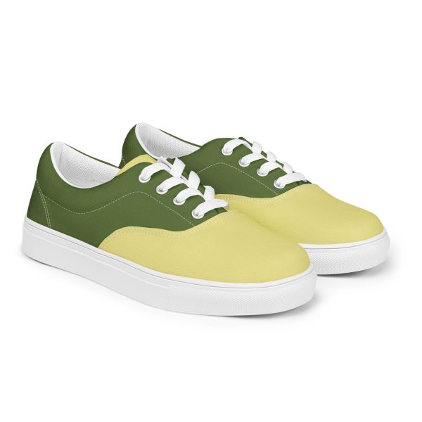 Urban Olive and Khaki Men’s lace-up canvas shoes - Image 6