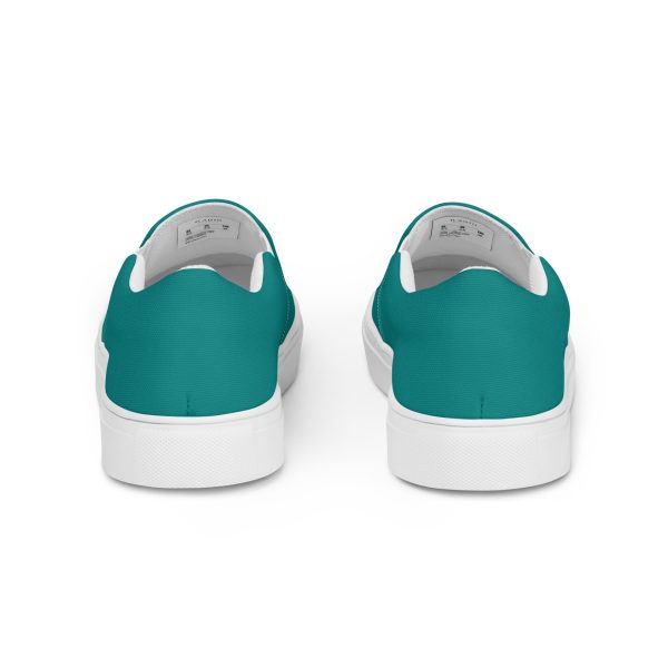 Vivid Teal Men’s slip-on canvas shoes - Image 3