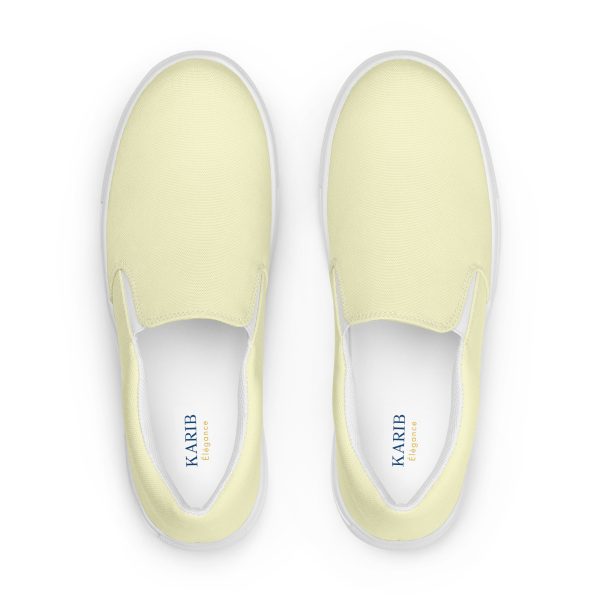 Cream Men’s slip-on canvas shoes