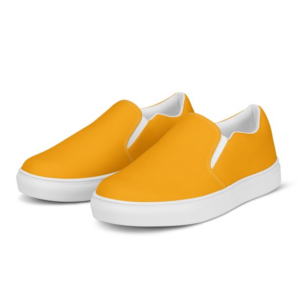 Bold Orange Men’s slip-on canvas shoes - Image 2