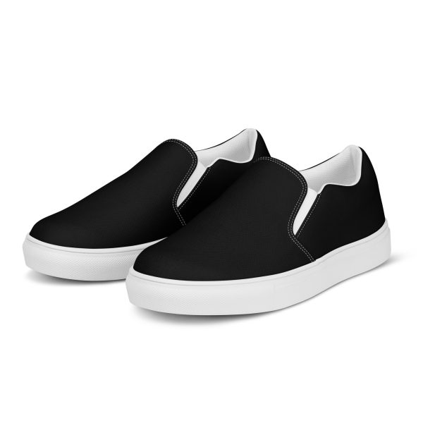 Black Men’s slip-on canvas shoes - Image 2