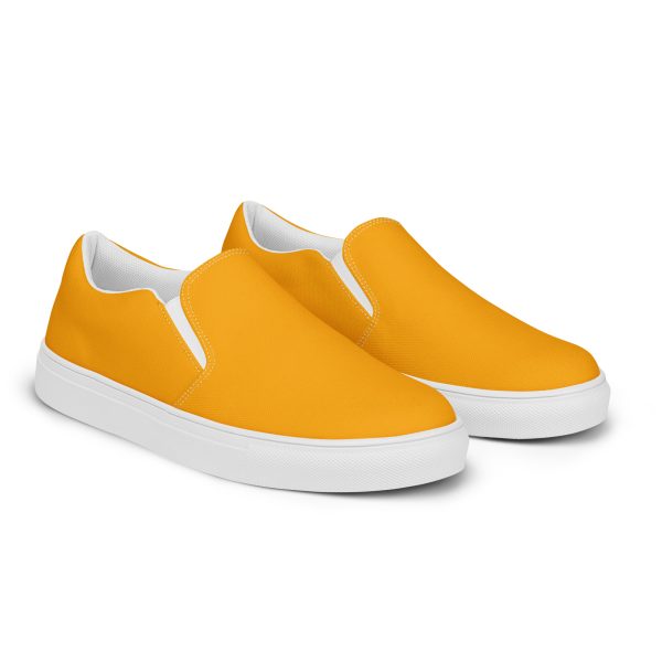 Bold Orange Men’s slip-on canvas shoes - Image 4