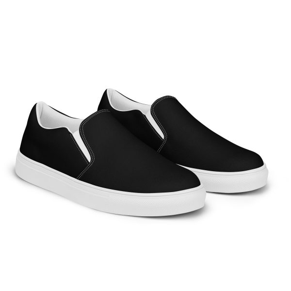 Black Men’s slip-on canvas shoes - Image 4