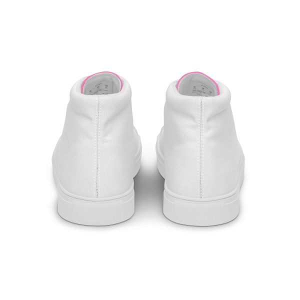 Pink Paradise Women’s high top canvas shoes - Image 3