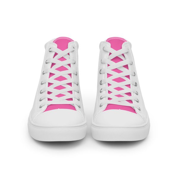 Pink Paradise Women’s high top canvas shoes - Image 5