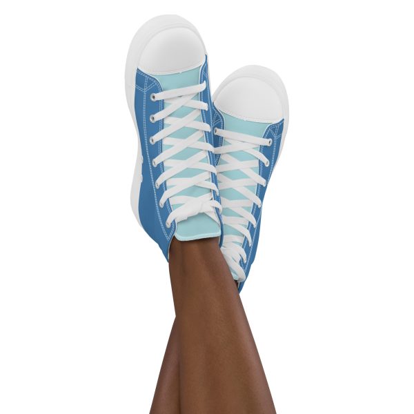 Ocean Blue Women’s high top canvas shoes