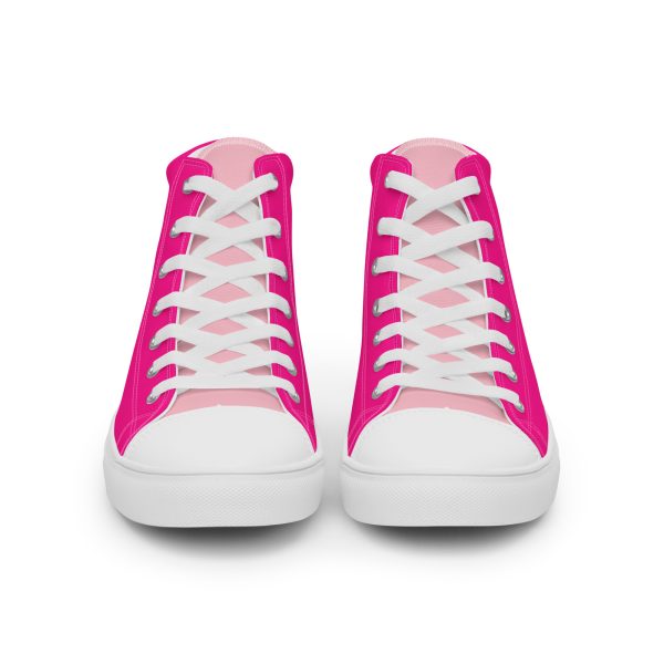 Tropical Sunset Women’s high top canvas shoes - Image 5