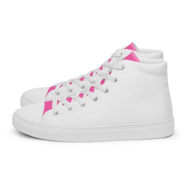 Pink Paradise Women’s high top canvas shoes - Image 2