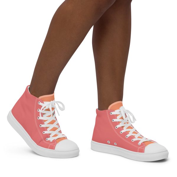 Sandy Beach Women’s high top canvas shoes - Image 3