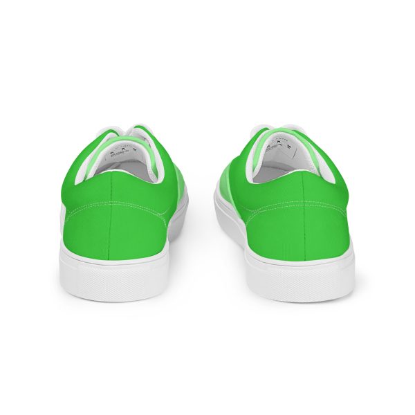 Lime Green Women’s lace-up canvas shoes - Image 4