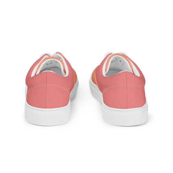 Coral Salmon Women’s lace-up canvas shoes - Image 4