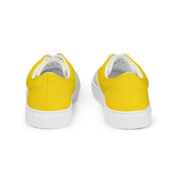 Goldenrod Yellow Women’s lace-up canvas shoes - Image 4