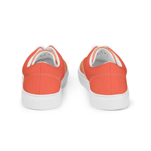 Tomato Salmon Women’s lace-up canvas shoes - Image 4