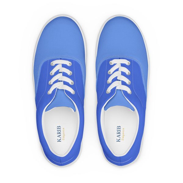 Cornflower Blue Women’s lace-up canvas shoes