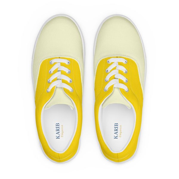 Goldenrod Yellow Women’s lace-up canvas shoes