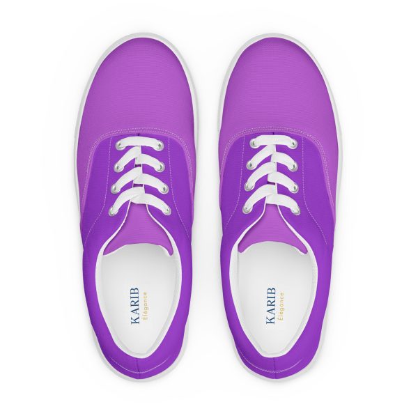 Dark & Medium Orchid Women’s lace-up canvas shoes