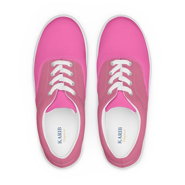 Pale Violet & Hot Pink Women’s lace-up canvas shoes