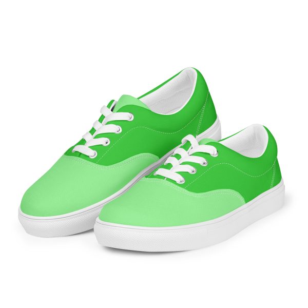 Lime Green Women’s lace-up canvas shoes - Image 5