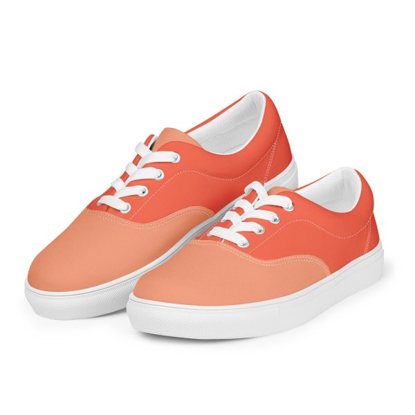 Tomato Salmon Women’s lace-up canvas shoes - Image 5