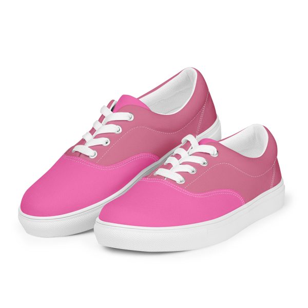 Pale Violet & Hot Pink Women’s lace-up canvas shoes - Image 5