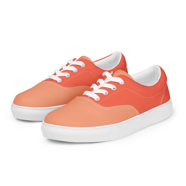 Tomato Salmon Women’s lace-up canvas shoes - Image 2