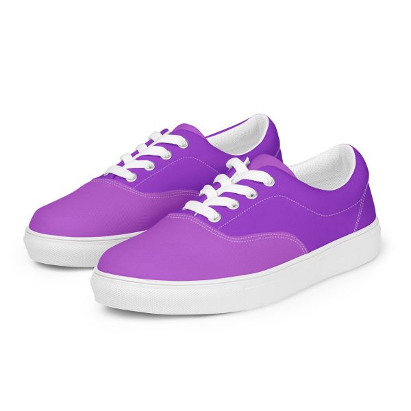 Dark & Medium Orchid Women’s lace-up canvas shoes - Image 2