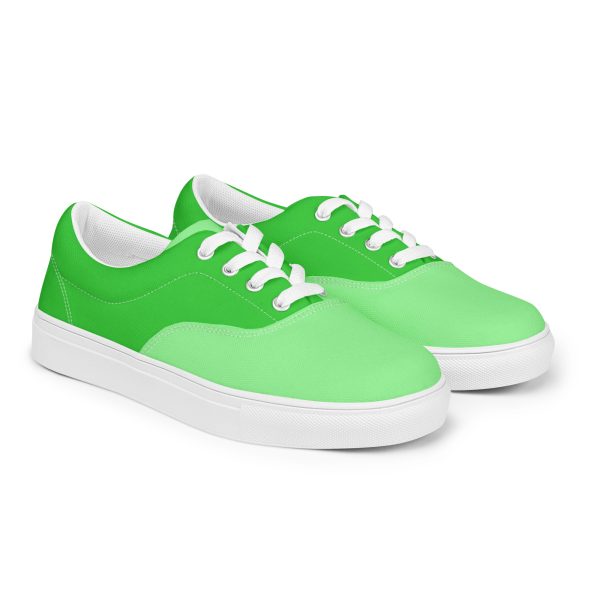 Lime Green Women’s lace-up canvas shoes - Image 6